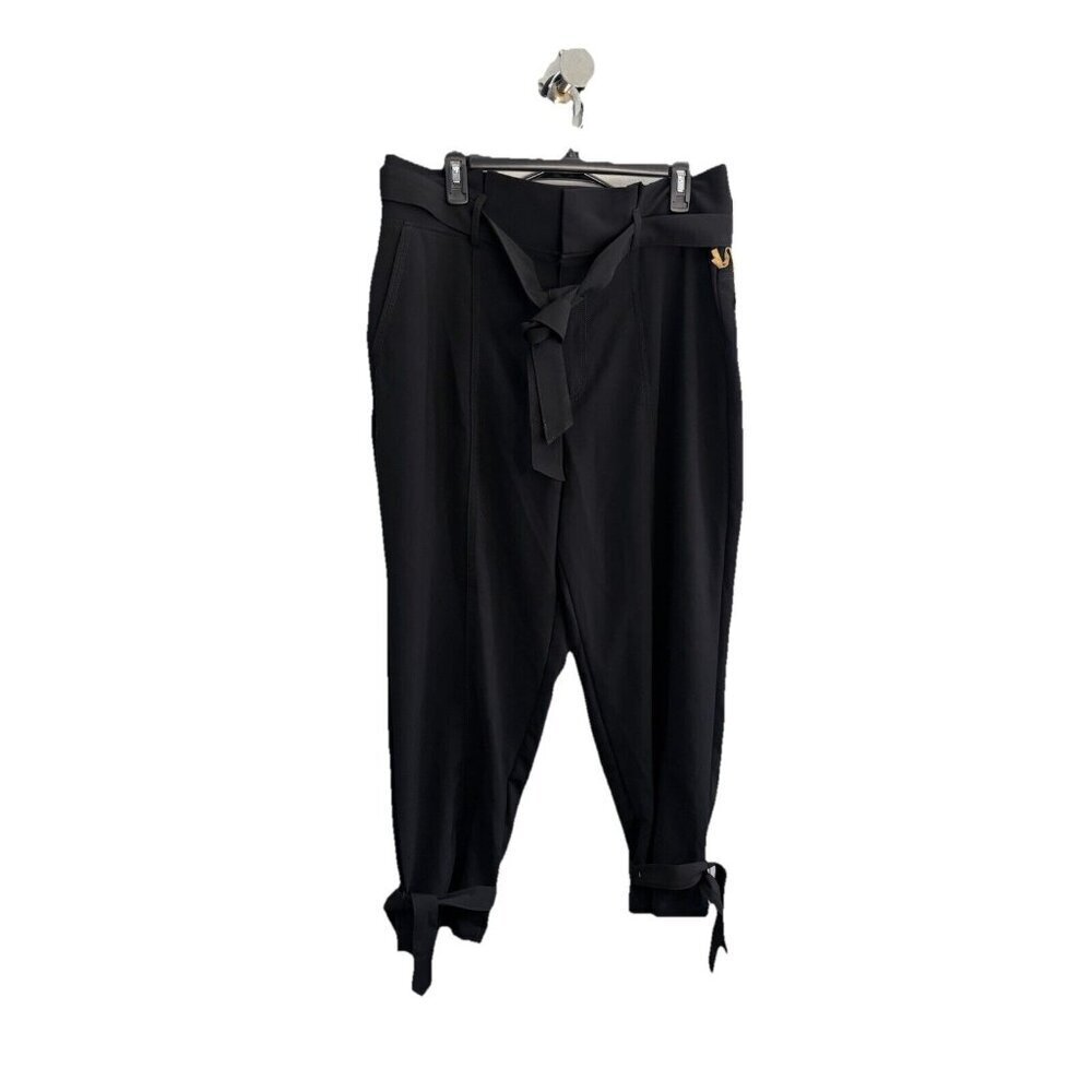 Ryegrass Paper Bag Dress Black Pants Tappered Women 16 Adjustable Ankle Straps